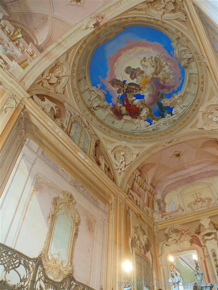 Bollate (Milan, Italy) - Frescoed walls of the grand staircase of Villa Arconati